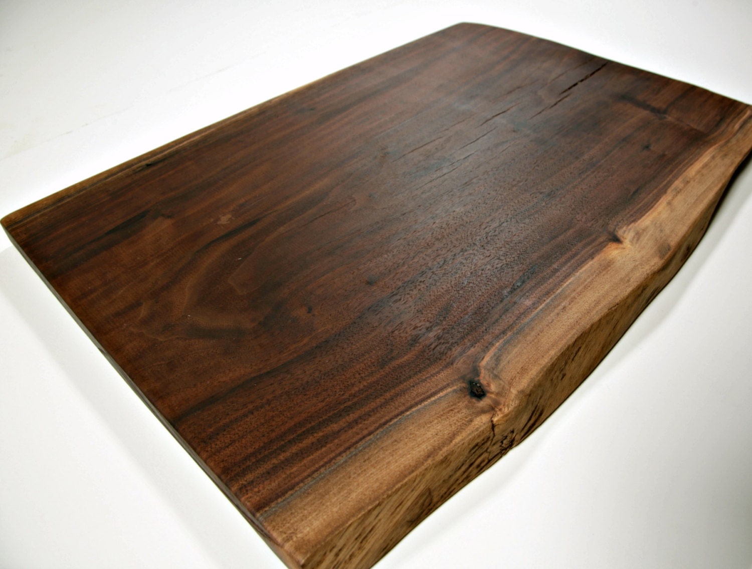 Extra Large Wood Cutting Board / Live Edge Walnut Slab