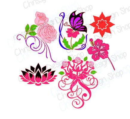 Flower SVG / Group of flowers svg / Roses SVG / butterfly svg