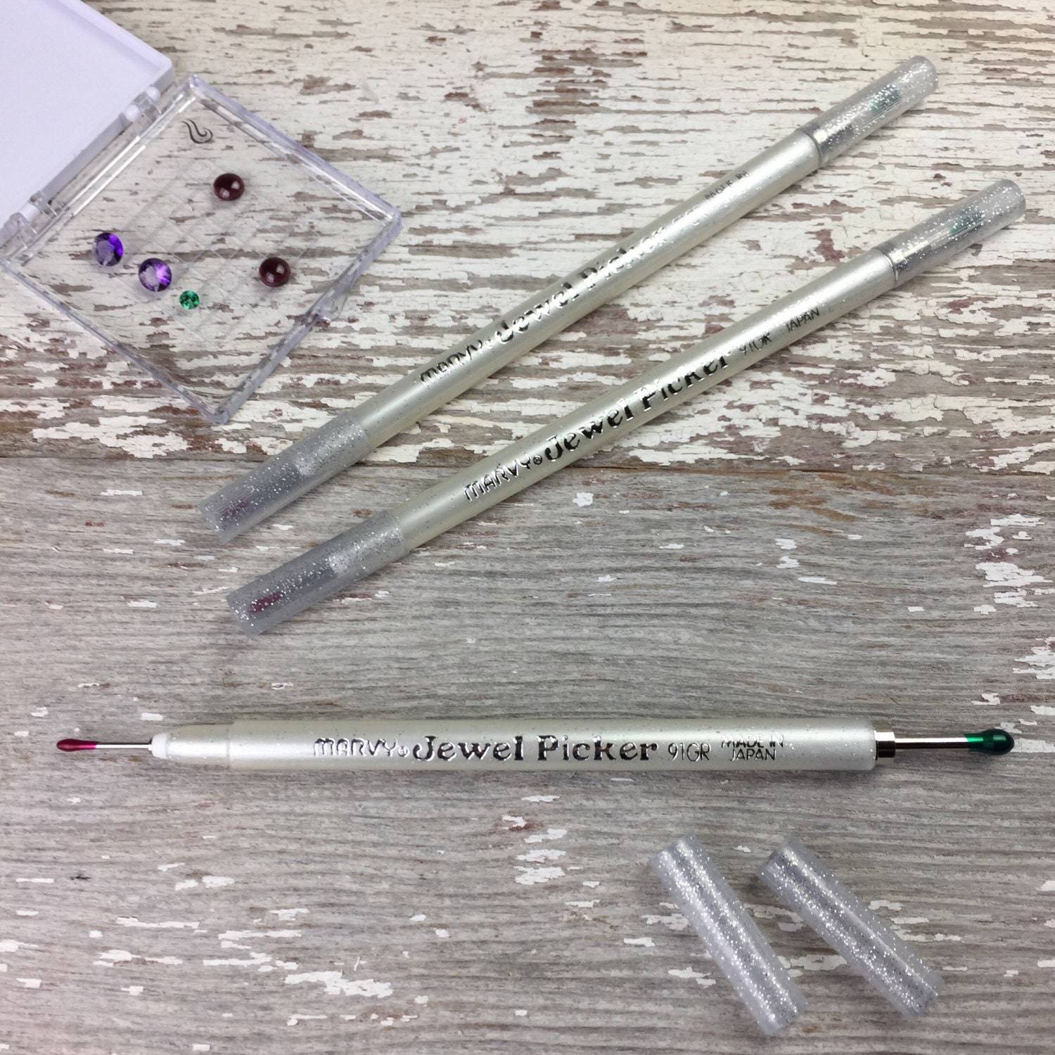 Jewel picker doubleended stone picker sticky wax substitute