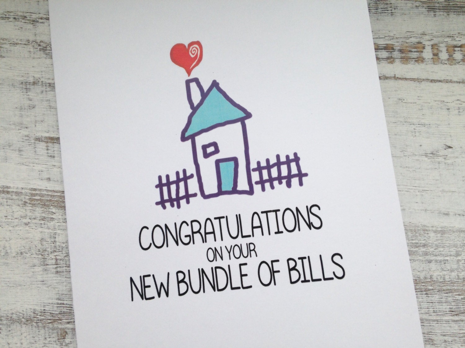 Congratulations On The New Home Funny New Home Card Finger