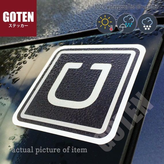 UBER Car Sticker Driver Symbol Logo Waterproof by GotenSticker