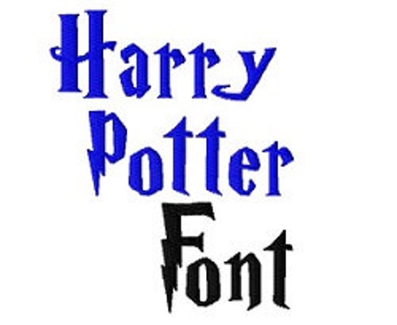 free harry potter embroidery font