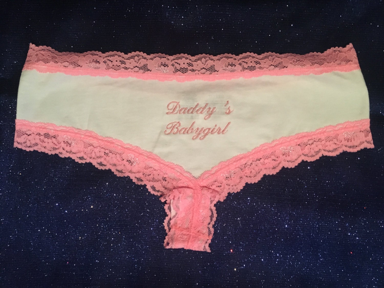 Sz 7 Daddys Baby Girl Cheeky Panties