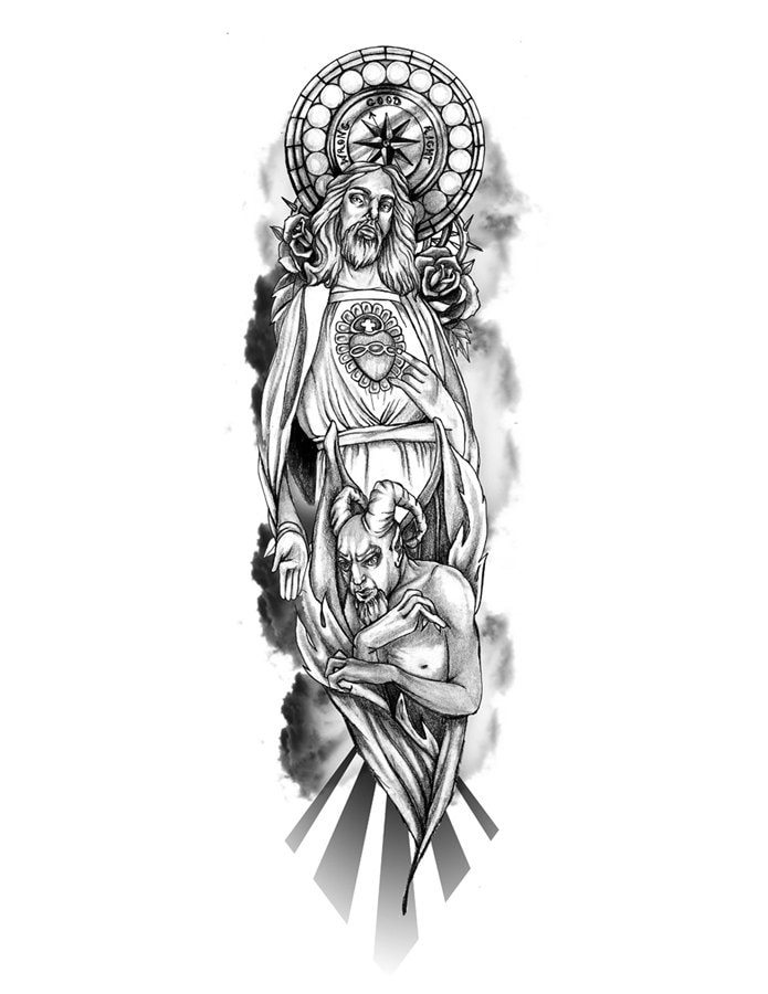 Gut gegen böse TattooDesign