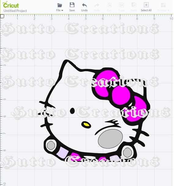 Hello Kitty SVG by HuttoCreations on Etsy