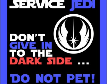 Service Dog Patch, Fandom Service Dog Patch, Geeky dog patch, Star Wars Patch, Service Jedi