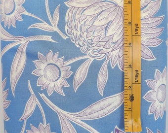 Westminster Fibers, Free Spirit Jennifer Paganelli, Mod Girls, Diane, Sis Boom, light blue quilting fabric with white and red floral design