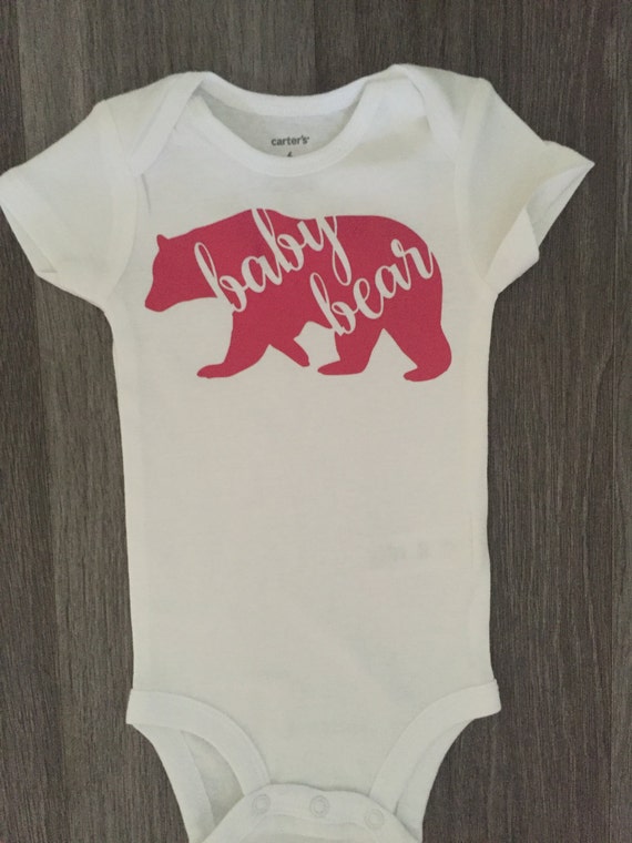 Baby bear onesie pink baby bear onesie