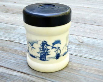 Vintage Valkenswaard Holland Origineel Opaline Tobacco Canister