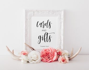 Cards and Gifts Sign, Cards and Gifts Printable, Gift Table Sign, Wedding Sign, Wedding Printable, Gift Table Printable