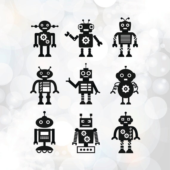 Download Robot Svg files Cuttable Design SVG DXF EPS by Linescut on Etsy