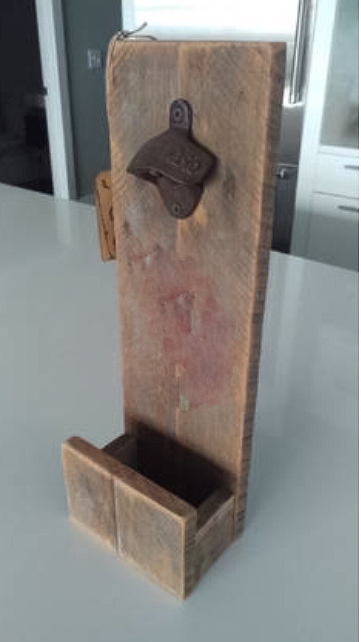 Bottle Opener Reclaimed Wood Free Hardware T Home