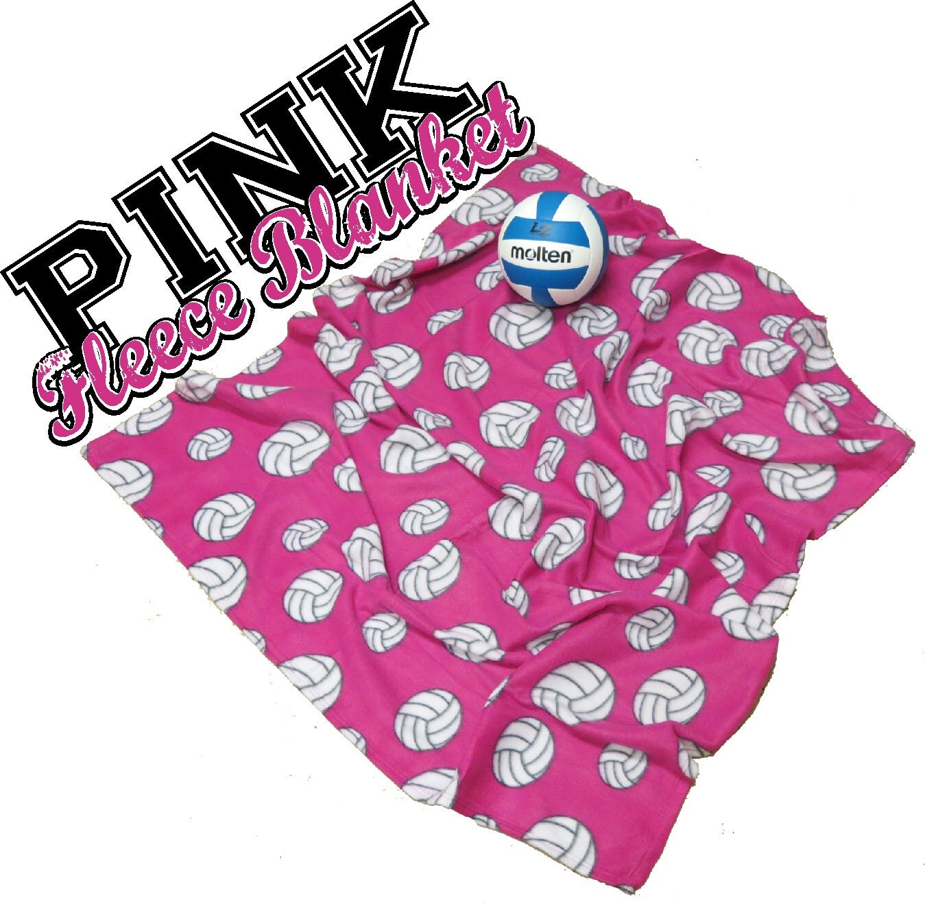 Fleece Volleyball Blanket by VictorySportsGraphic on Etsy