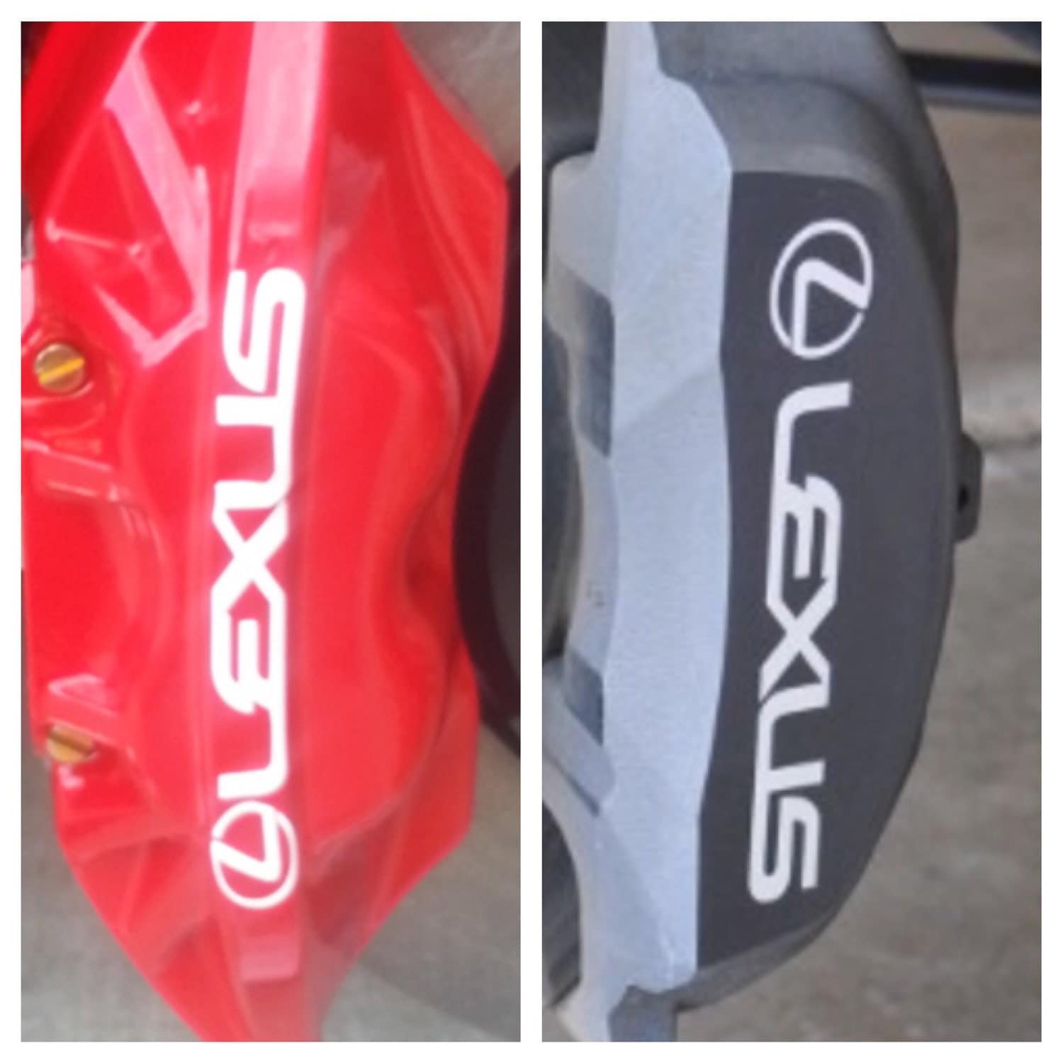 8pc Gloss Lexus Brake Caliper Vinyl Sticker Decal Logo Overlay