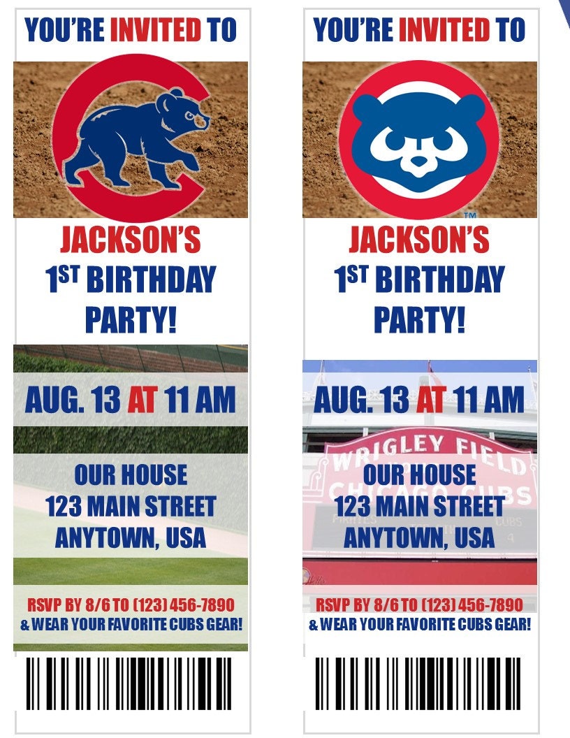 2016 World Series Champions Chicago Cubs Themed Birthday