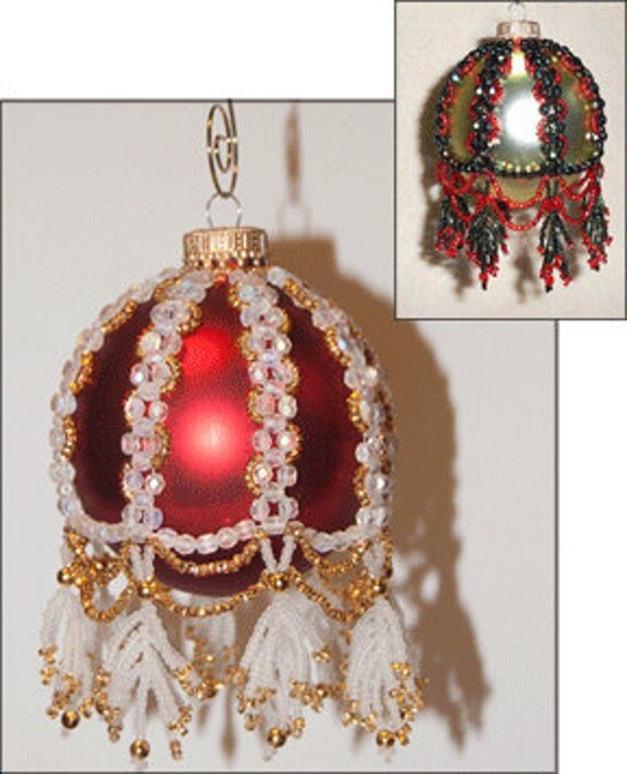 Alice Beaded Christmas Ornament Cover 1 Pattern