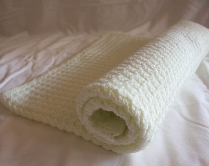 Crotchet Baby Blanket - Ivory