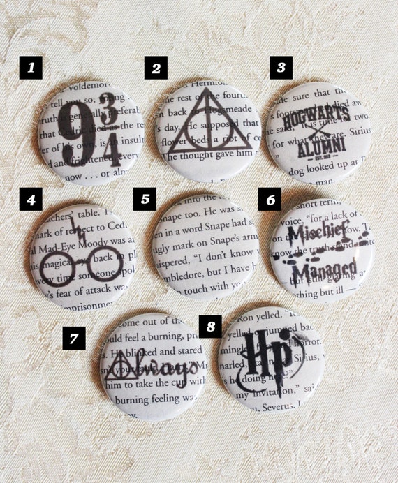 DEATHLY HALLOWS SYMBOL 1 Inch Pin Button Flair Sign Harry