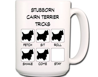 Cairn Terrier Stubborn Tricks Large 15 oz Coffee Mug
