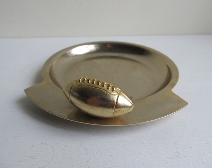 American Football brass tray, small trinket key tray, Rugby sport themed home decor gift for him, for dad, granddad, brother, boyfriend