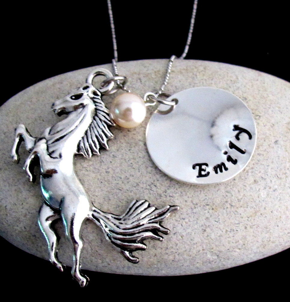 Horse Necklace Horse Jewelry Personalized Necklace