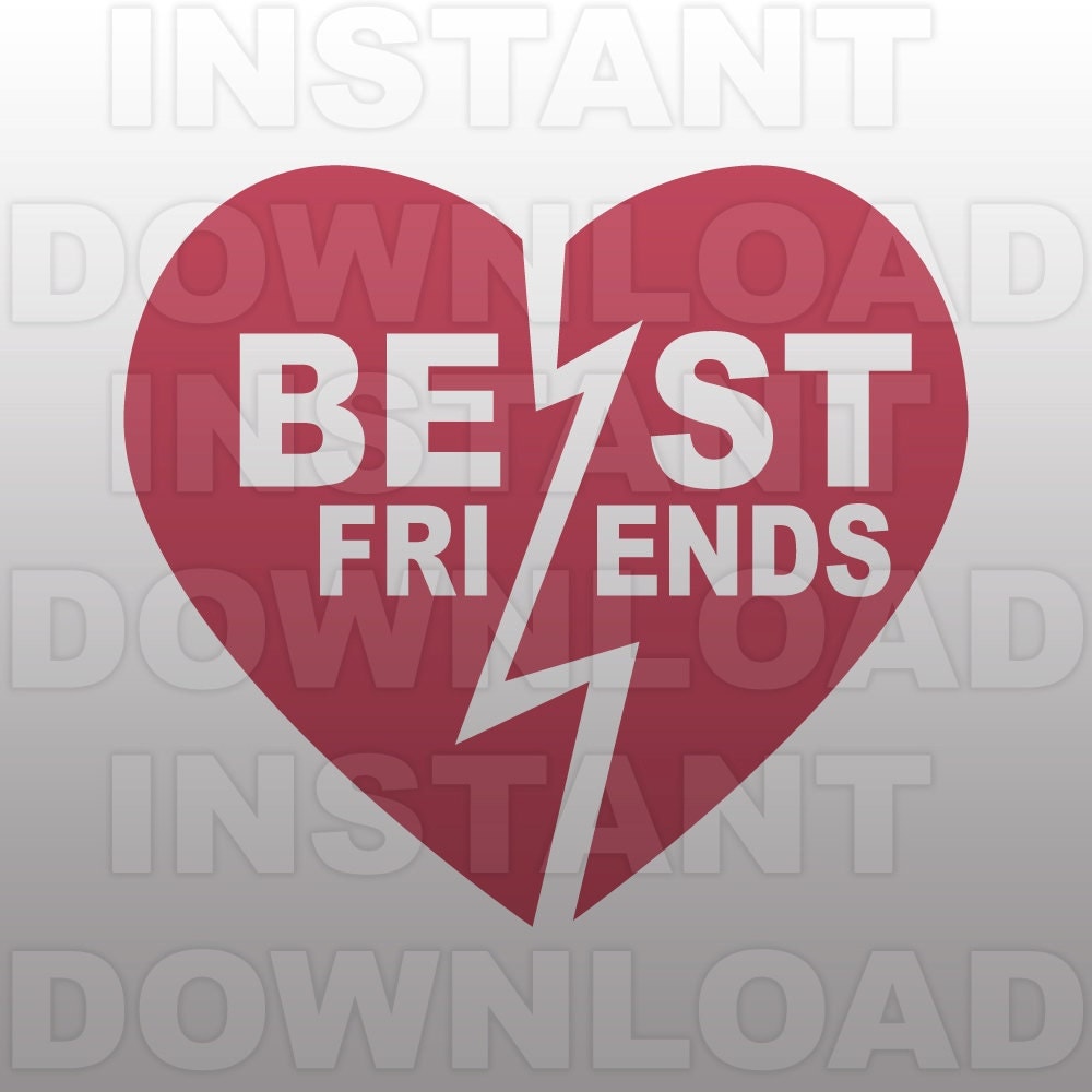 Best Friends SVG FileBFF Heart SVG File-Cutting