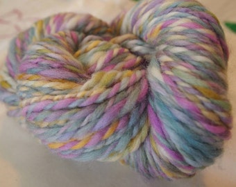 Handspun Wool Yarn CRYSTALLINE Handdyed 119yds 3.5oz 6-7wpi aspenmoonarts art yarn knitting bulky weaving art yarn