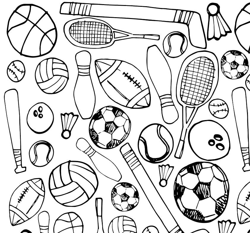Printable Sports Coloring Page By Xolp On Etsy