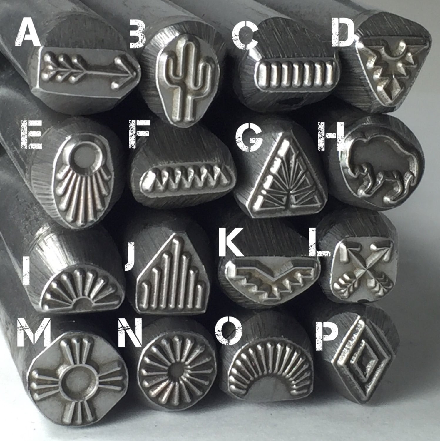 Native American large steel stamps native tribe
