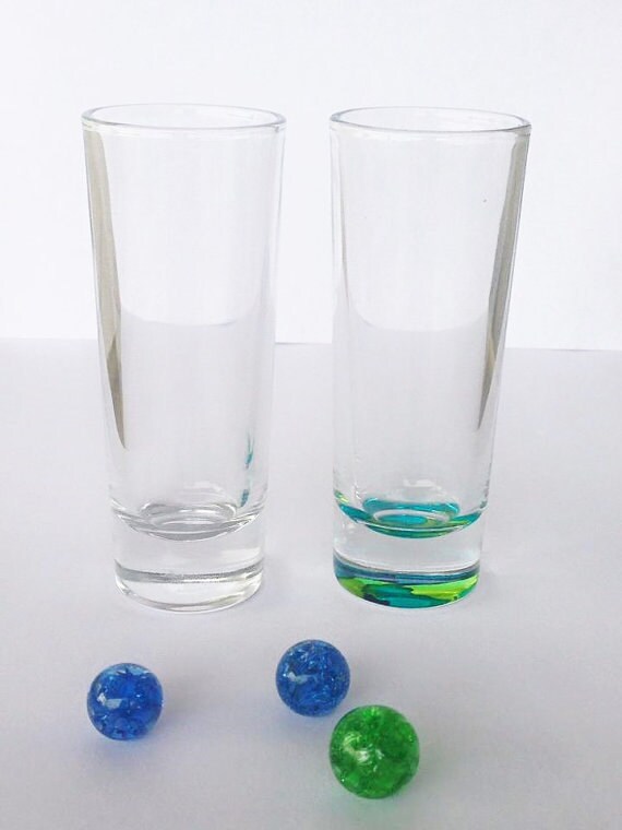 2 TALL Crystal Clear Shot Glasses 2 oz. Narrow Shooter Glass