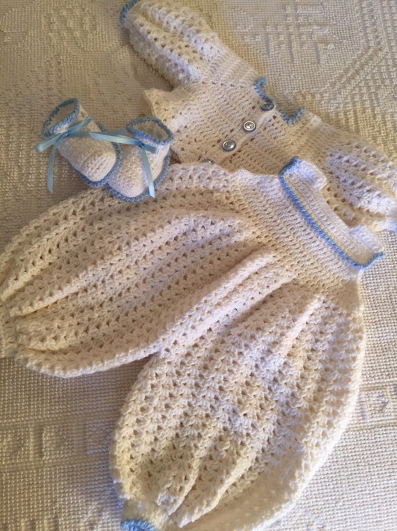 Crocheted Onesie baby playsuit baby romper crocheted baby