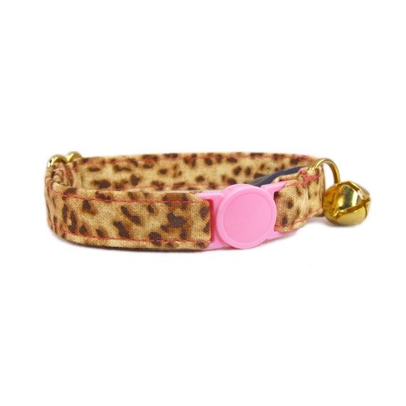 Girl Cat Collar Pink Cat Collar Cute Cat Collar Leopard