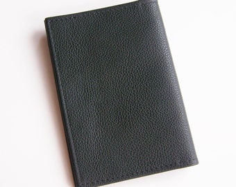 Forest Green Textured Leather Checkbook Cover