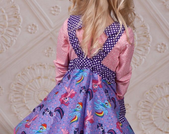 My Little Pony - My Little Pony Dress - Rainbow Dash Dress - Girls Birthday Dress - Birthday Outfit - Skater Skirt - Sizes 2T to 10 years