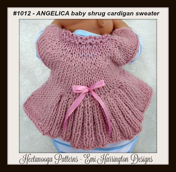 KNITTING PATTERN Baby Shrug Cardigan Sweater Newborn to 1