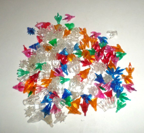 Vintage Christmas Light Reflectors Assorted Shaped Light