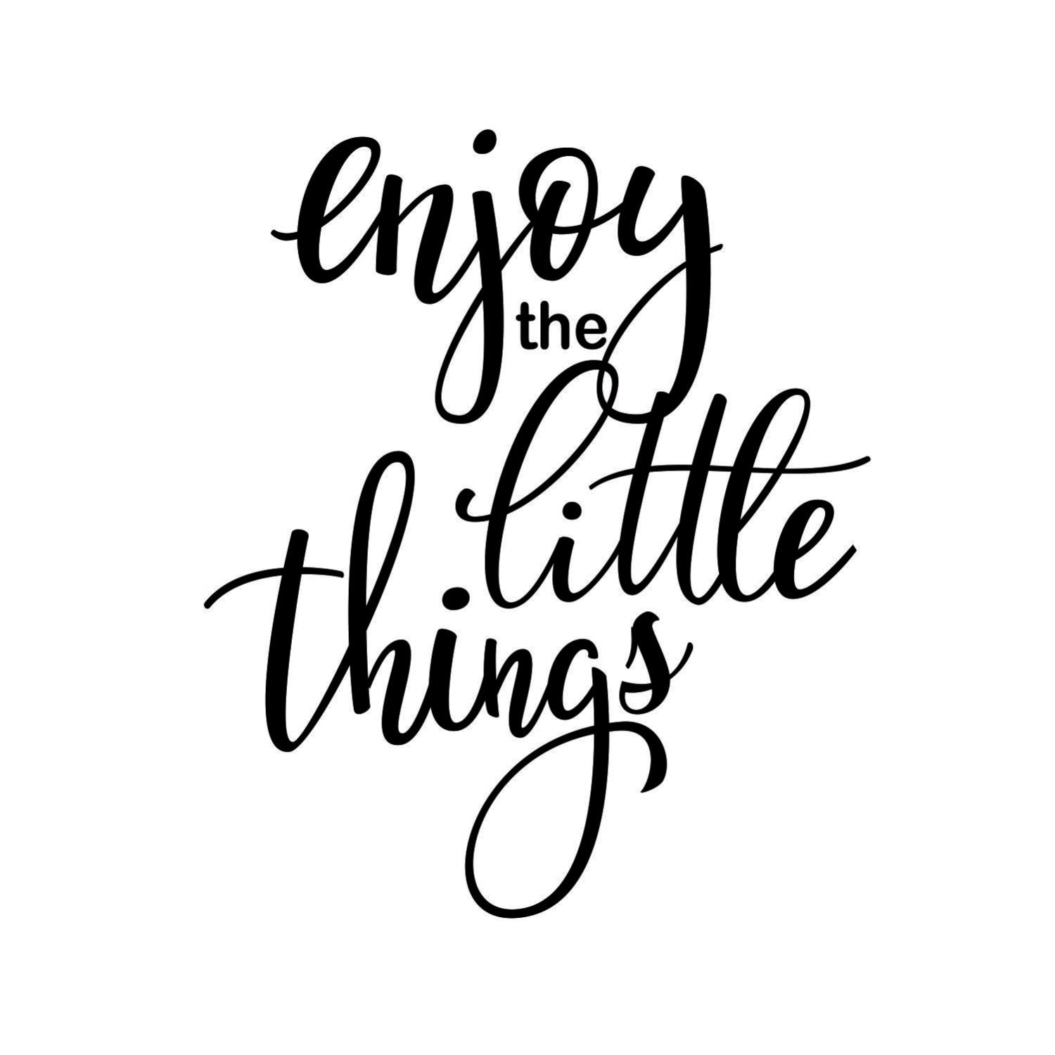 Enjoy the little things vinyl wall decal fancy vinyl letters