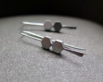 stainless steel earrings. hypoallergenic jewelry. modern silver jewellery.