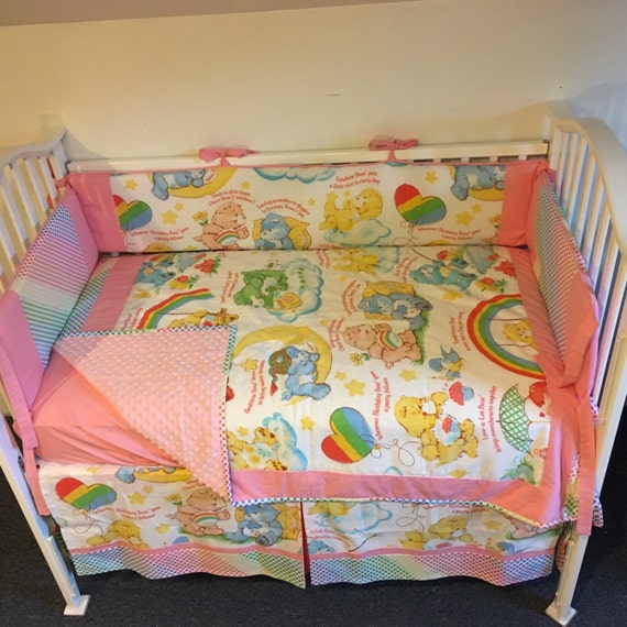 Vintage Care Bears Boutique Custom Crib Mini Crib Nursery