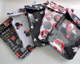 Disney Ouch Pouch 5 Pack Small Clear First Aid Diaper Bag Purse Organizers Fish Extender Gifts Under 6 (4x5)