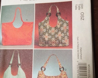 Tote, Bag, McCall's, Fashion Accessories, M5599, Uncut
