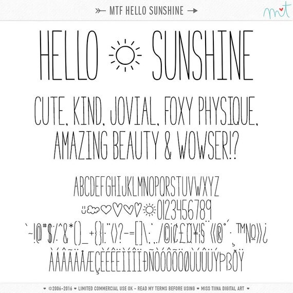 Hello sunshine font free download for pc