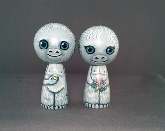 Yeti Wedding Toppers Abominable Snowman