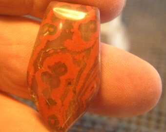 PRICE REDUCTION Morgan Hill Poppy Jasper Freeform Designer Cabochon Pretty