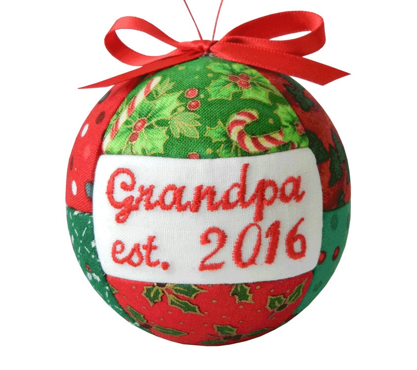 Download Grandpa est. 2016 Handmade Christmas Ornament by CraftCrazy4U