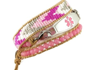 Essence Beaded Wrap Medical ID Bracelet