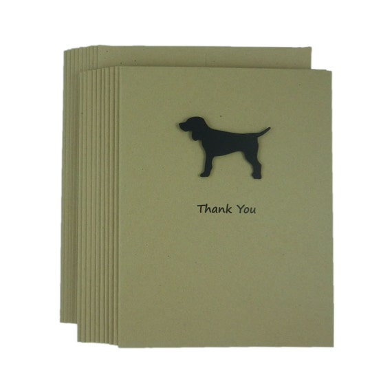 Dog Thank You Card Single or 10 Pack Custom Inside Dog Thank