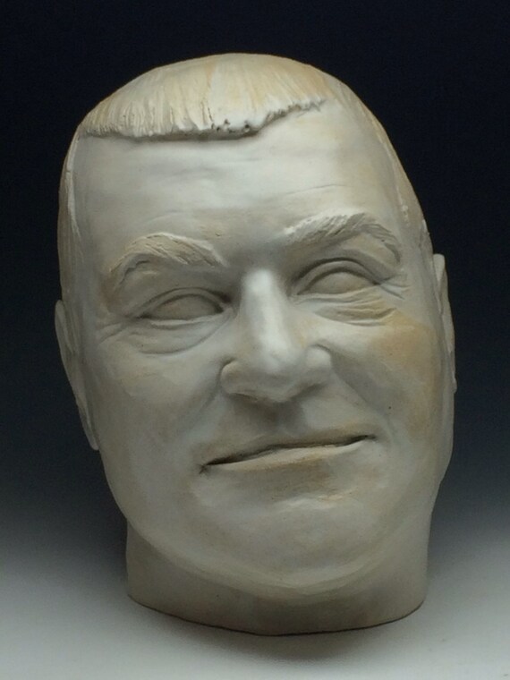 Custom Bust Portrait Sculpture Head Made to Order Ceramic