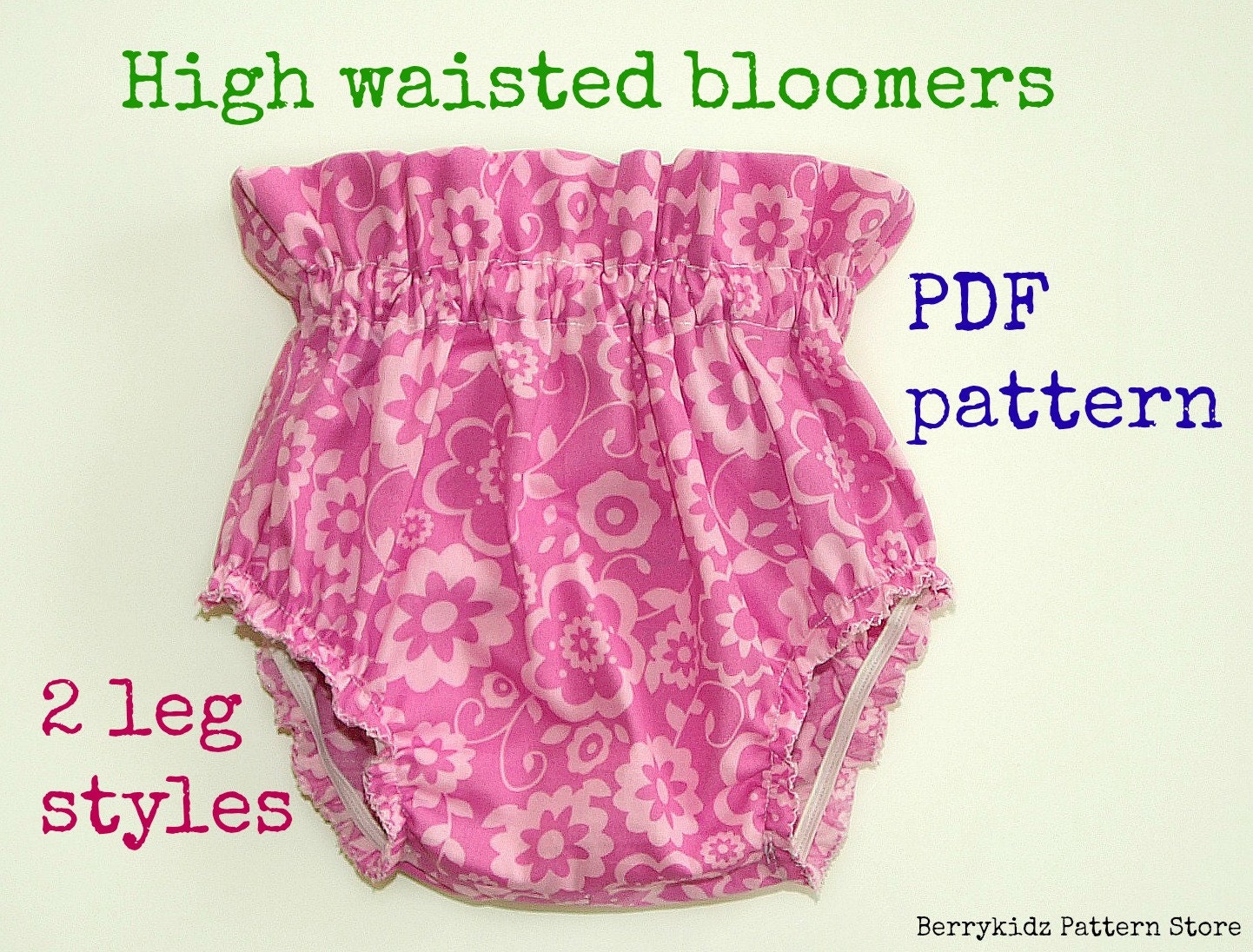 High waisted baby bloomer pattern Baby diaper cover pattern