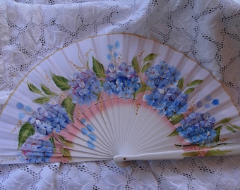 hand painted spanish fan FREE SHIPPING